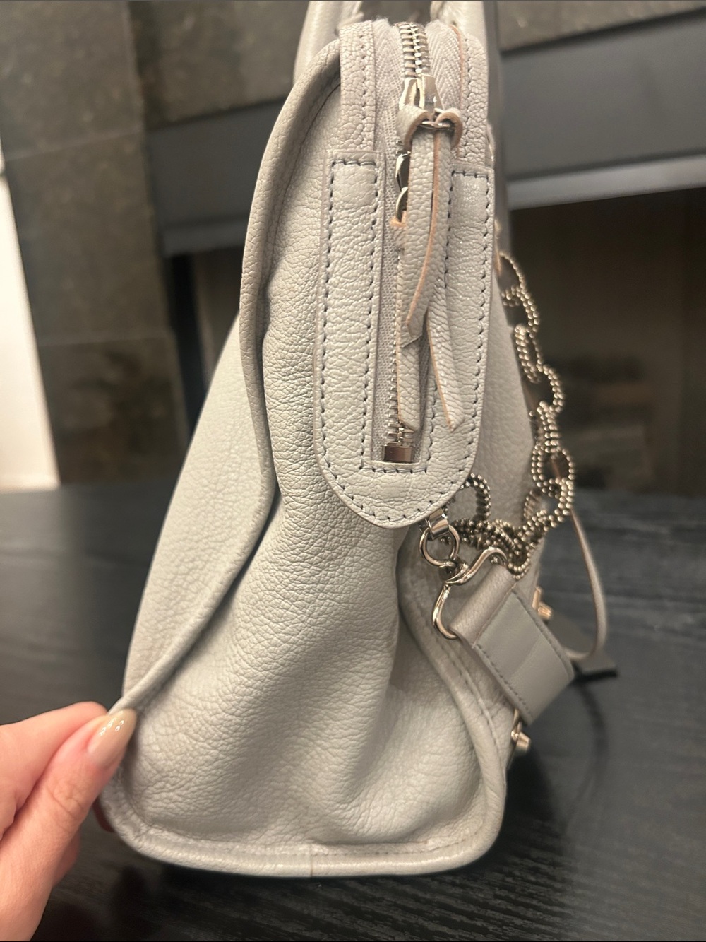 S/S 2015 (AW) Balenciaga City Bag Light Gray Leather Satchel Bag - Picture 5 of 9